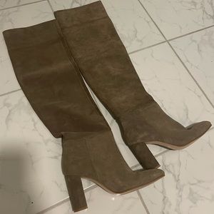 Zara Suede Slouchy Knee high boots